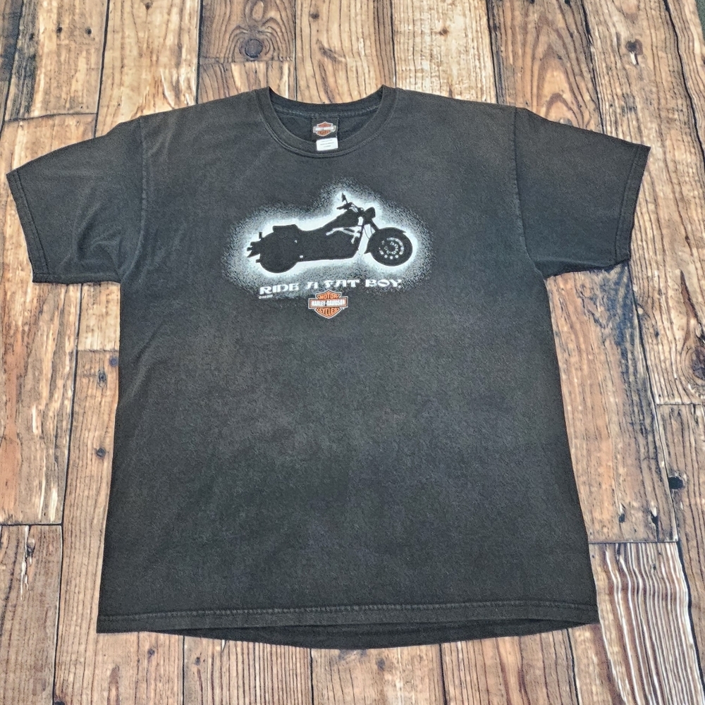 2005 Harley Davidson Ride A Fat Boy & Pikes Peak FT. Carson Army  Men's XL